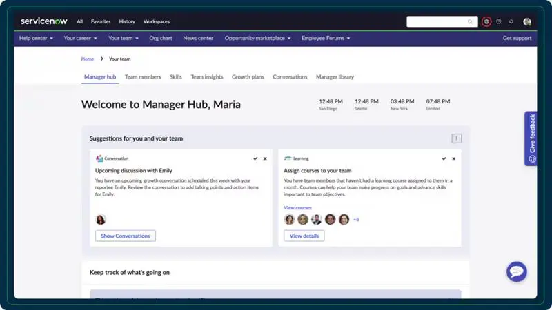Centralized Collaboration with the Employee Center
